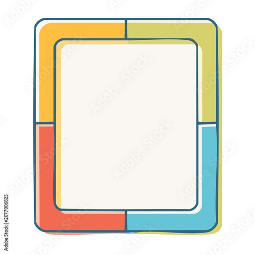 Colorful flat design frame illustration