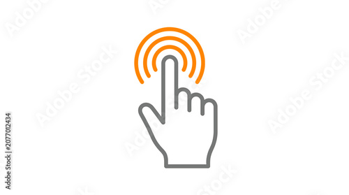Принти на полотні Hand cursor icon clicking or tapping gesture