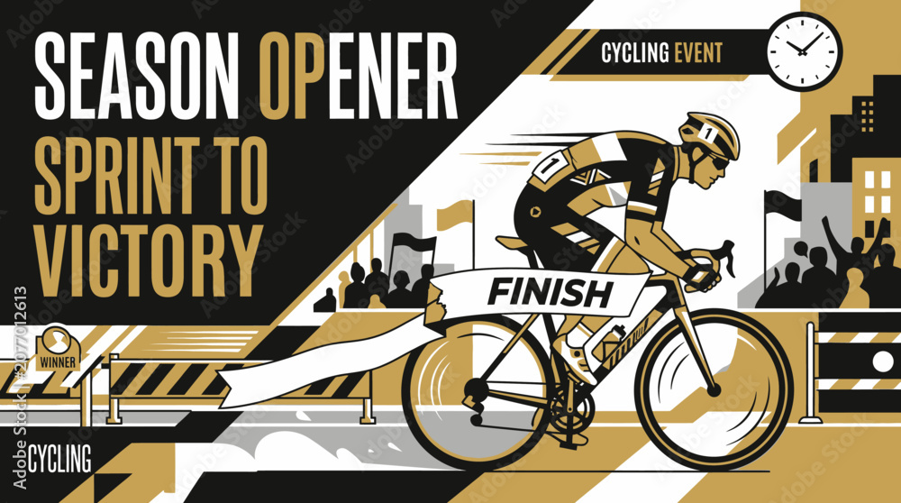 Obraz premium Season Opener Sprint To Victory Cycling Event