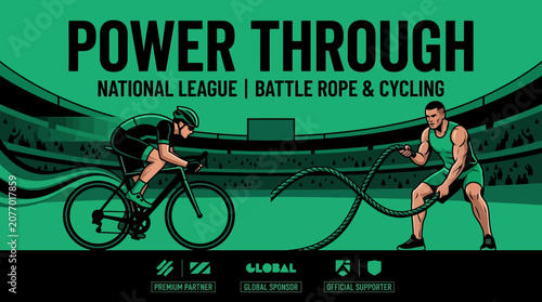 Power Through National League Battle Rope And Cycling Championship