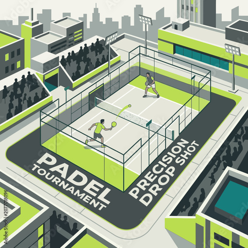 Padel Tournament Precision Drop Shot On Urban Court