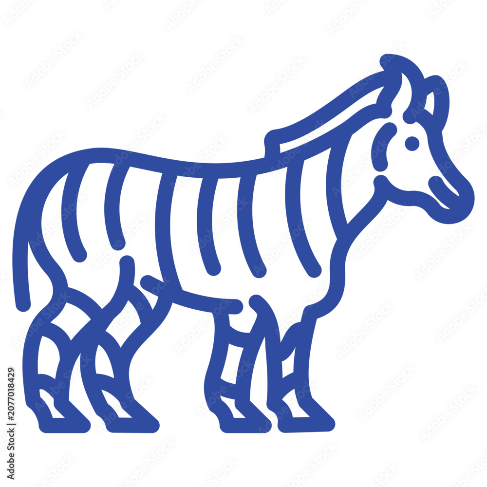 Fototapeta premium Illustration elements of Zebra