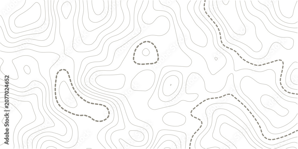 Fototapeta premium Neutral Topographic Map Background, Soft Contour Lines Geographic Pattern
