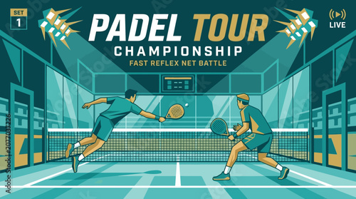 Padel Tour Championship Fast Reflex Net Battle Live Broadcast