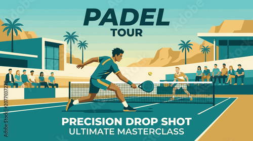 Padel Tour Precision Drop Shot Ultimate Masterclass Illustration