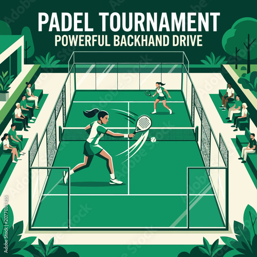 Padel Tournament Action Scene Capturing Competitive Sport Dynamics