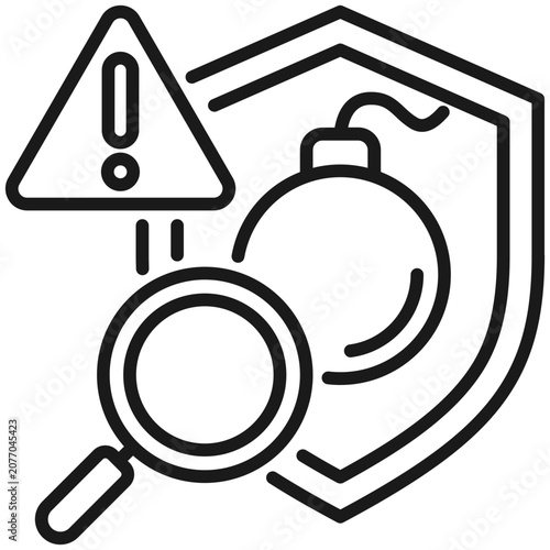Billede på lærred Illustration elements of Threat Analysis