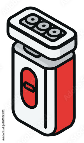 Electric shaver razor isometric vector illustration. Generative AI