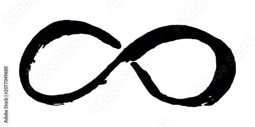 Foto Hand drawn infinity sign Eternal limitless unlimited infinite forever symbol Cyc