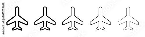 Foto airplane icon set