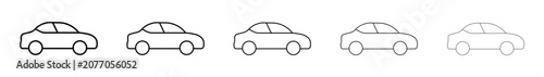 Fotografie car linear outline icon