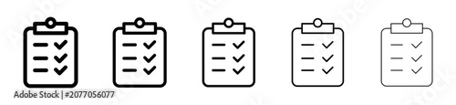 Photos clipboard checklist line icon
