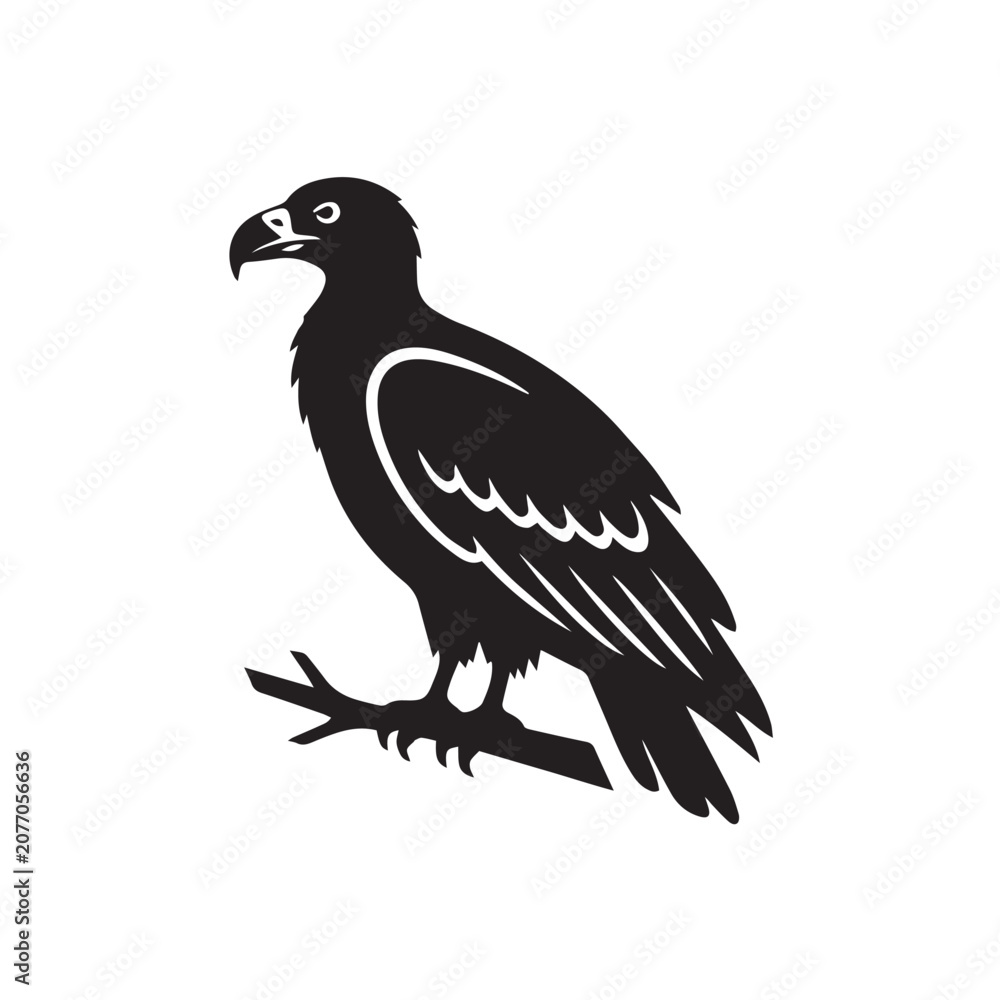 Fototapeta premium vulture on a white background