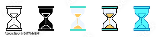 Photos hourglass timer icon. hourglass time management deadline icon
