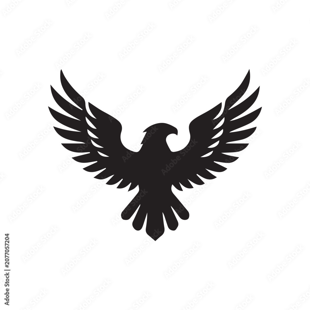 Naklejka premium eagle with wings vector illustration