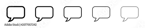 blank chat bubbles. empty chat bubble dialog box outline icon set