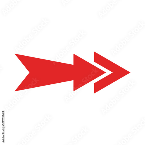 A large red arrow pointing to the right