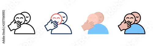 Foto Impostor Syndrome icon set multiple style collection