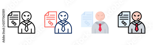 Fotografia Workplace Cynicism icon set multiple style collection