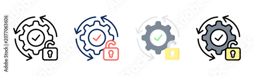 Execute icon set multiple style collection