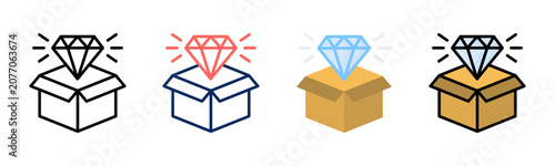 Canvastavla Product icon set multiple style collection