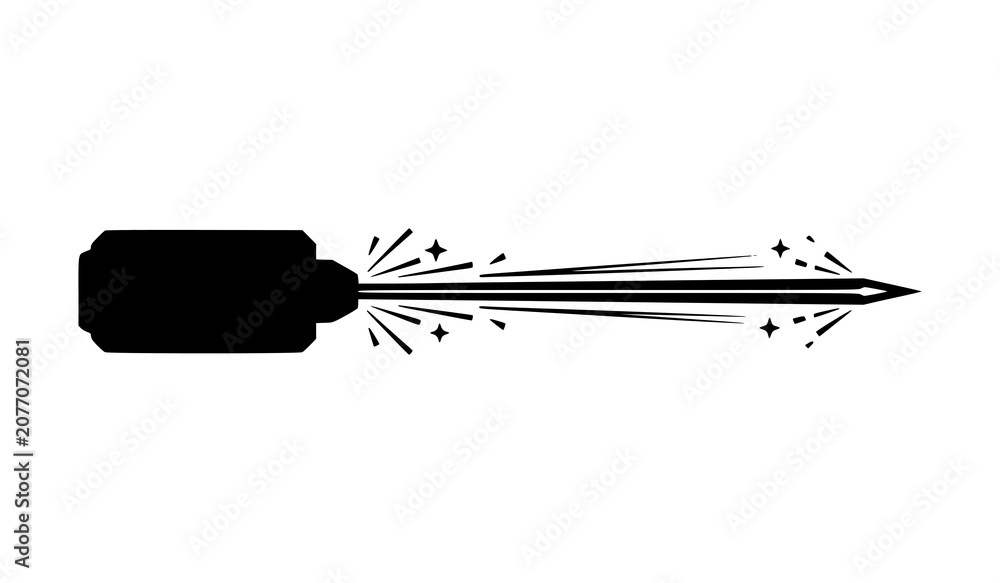 Fotografia Laser Ray Icon Vector Illustration