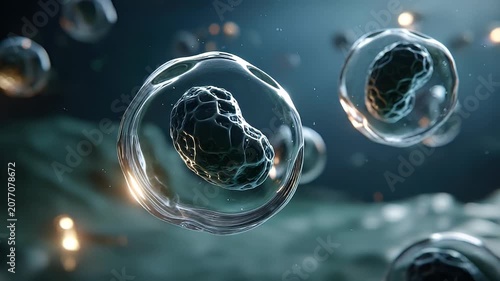 Microscopic cellular structures
