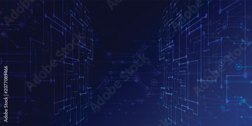 Photos Blue Circuit Board Technology Background EPS 10