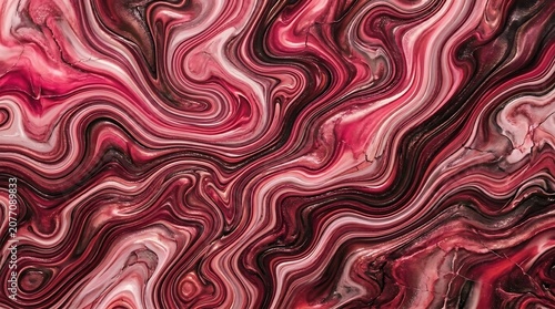 Abstract Colorful Swirl Pattern with Pink, Black, and White Tones