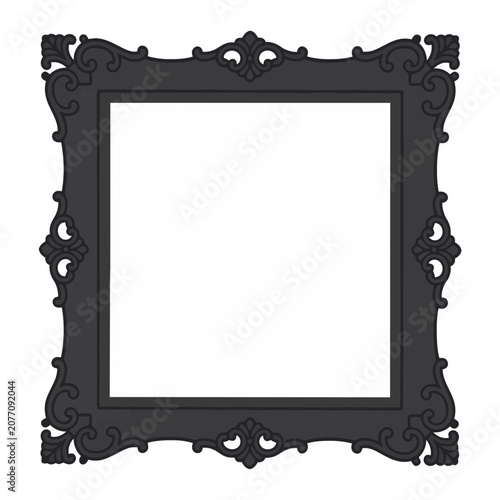 Ornate Baroque Picture Frame Vector