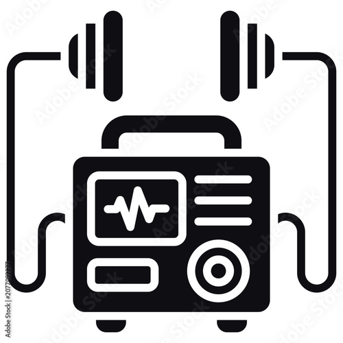 Fényképezés Defibrillator Glyph Icon