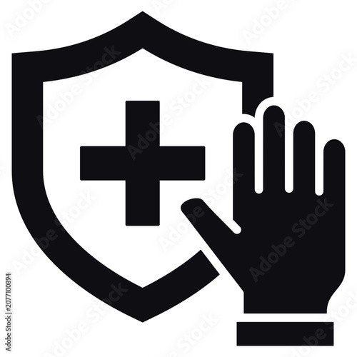 Bild auf Leinwand Disease Prevention Glyph Icon