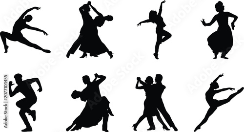 Photography Dance Silhouette Icon Collection Featuring Ballet Ballroom Contemporary Jazz and