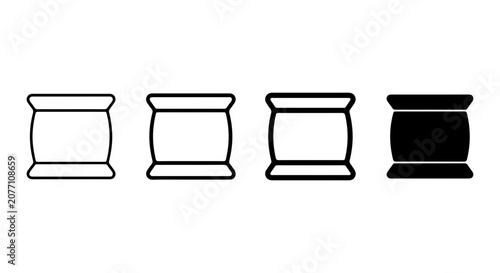 Cuadro en lienzo Spool Icons, Thread Bobbin Vector Set, Sewing Craft Supplies, Tailor Tools