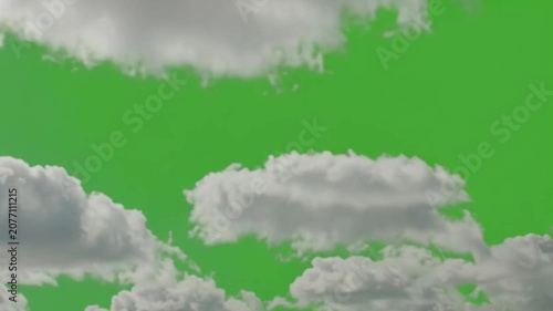 Moving Clouds in Bright Sky with Fluffy White and Dark Gray Shapes Over Clear Horizon