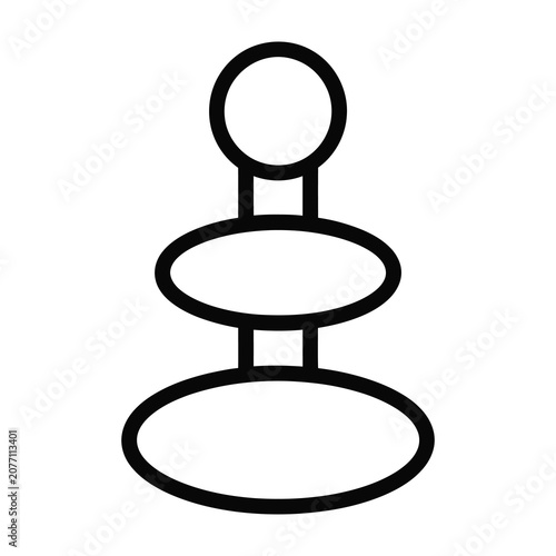 Minimalist Zen Stone Stack Icon Symbol Representing Balance Harmony and Wellness