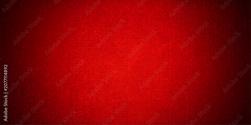 Fototapeta premium A textured deep red background, subtly darkened at the edges, evokes warmth and passion with its rich, velvety appearance.