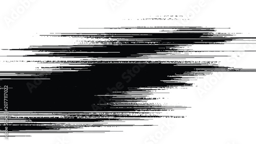 Foto horizontal black brushstroke texture on white background with varied thickness c