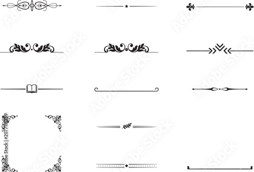 Slika na platnu Vintage Airplane Vector Collection Set with Retro Aircraft Silhouettes for Aviat