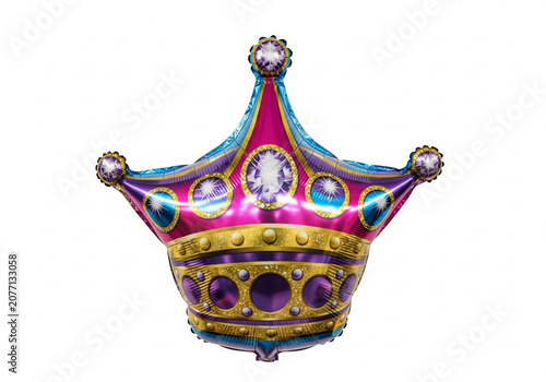 Colorful crown with jewels and gold details