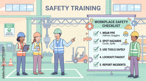 Workplace Safety Training and Checklist for Industrial Environment