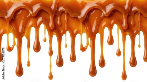 Seamless caramel chocolate dripping texture high resolution food background for dessert marketing