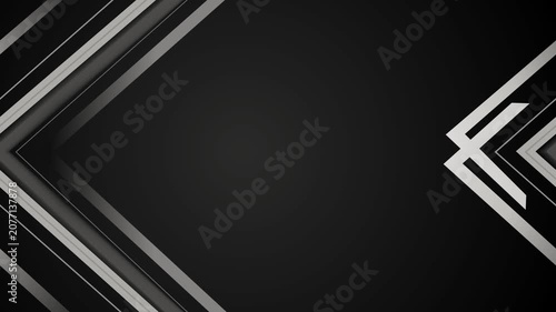 Abstract geometric background chevrons on the right modern tech style animation