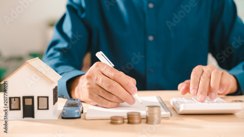 Tableau sur toile Financial real estate insurance mortgage investment family wealth property owner