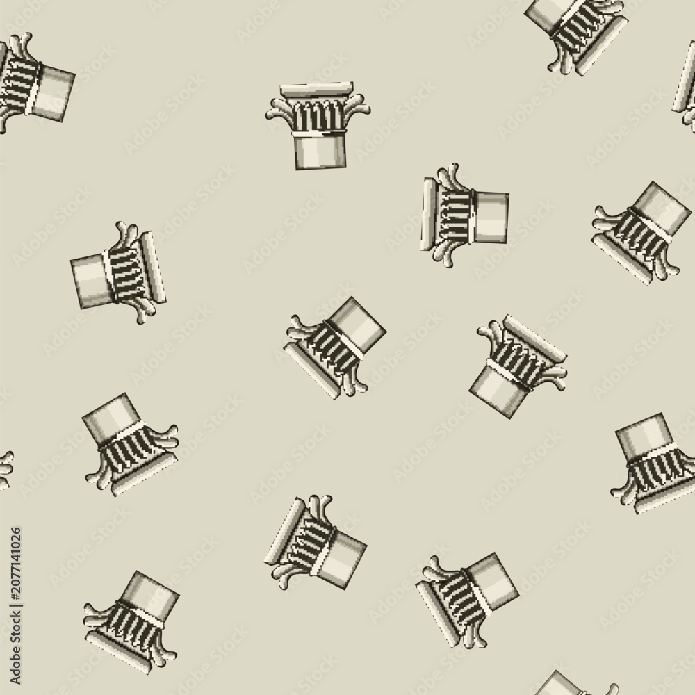 Obraz premium seamless pattern roman column ancient cartoon. pillar architecture, greece old, marble stone roman column ancient sign vector