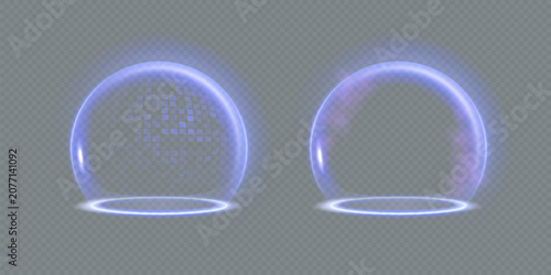 Canvastavla Sphere shield abstract energy protection spheres