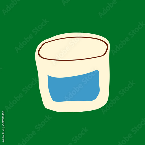 Tableau sur toile Candle jar, cute doodle in colorful design