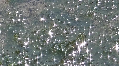 
Abstract Sparkling Water Surface in Shallow Pond with Intense Midday Sun Glare Texture.4k

