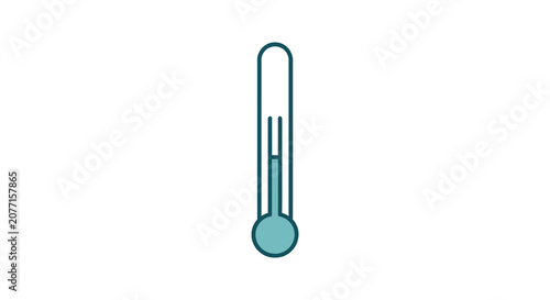 Medical thermometer icon flat design for body temperature measurement vector