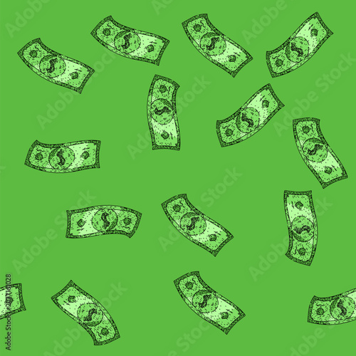 Foto pattern finance dollar bill hand drawn